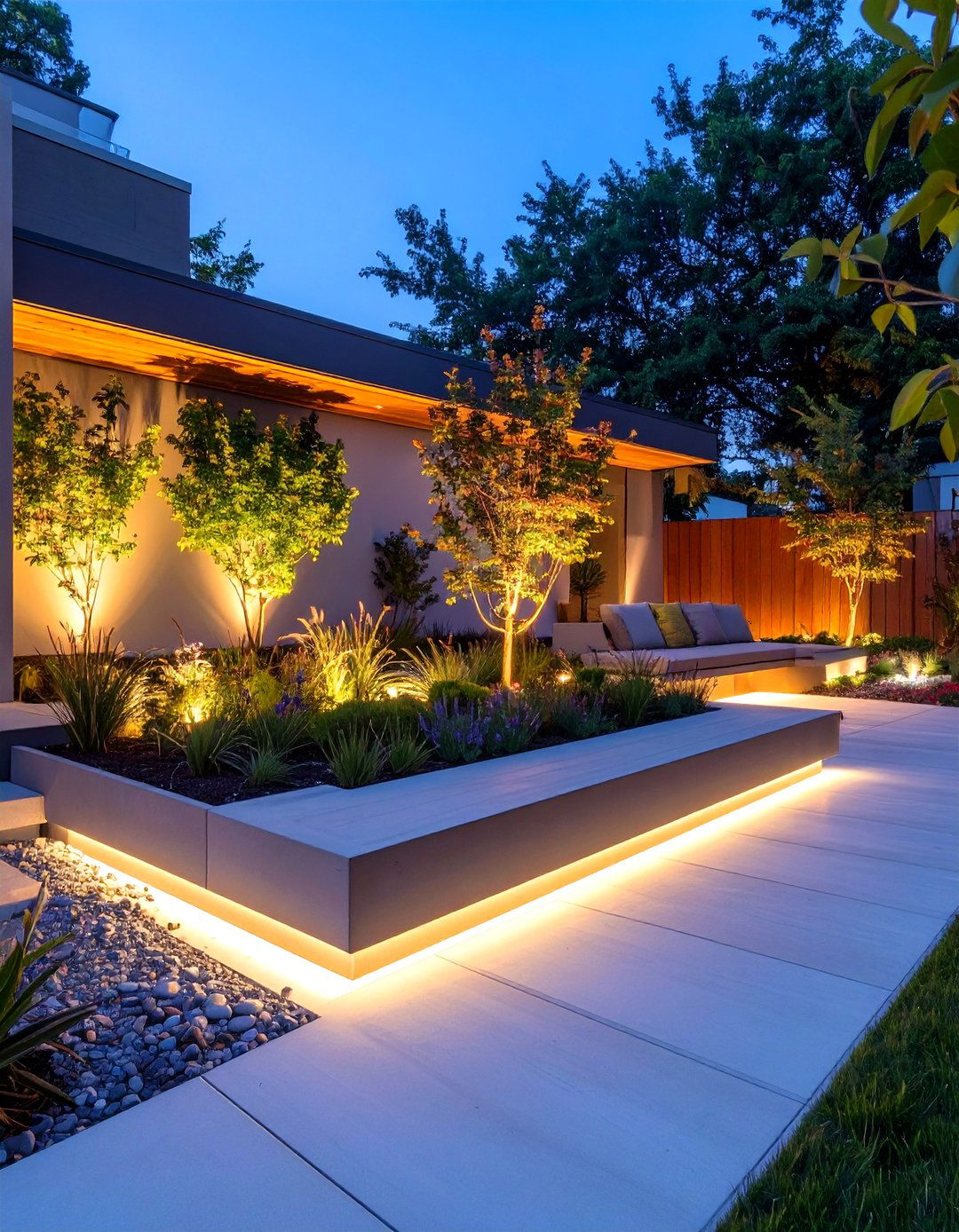 The Illuminated Night Garden - 30 modern small garden ideas