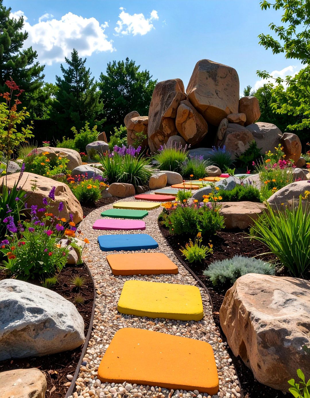 The Illuminated Night Rock Garden - 30 ai rock garden design ideas