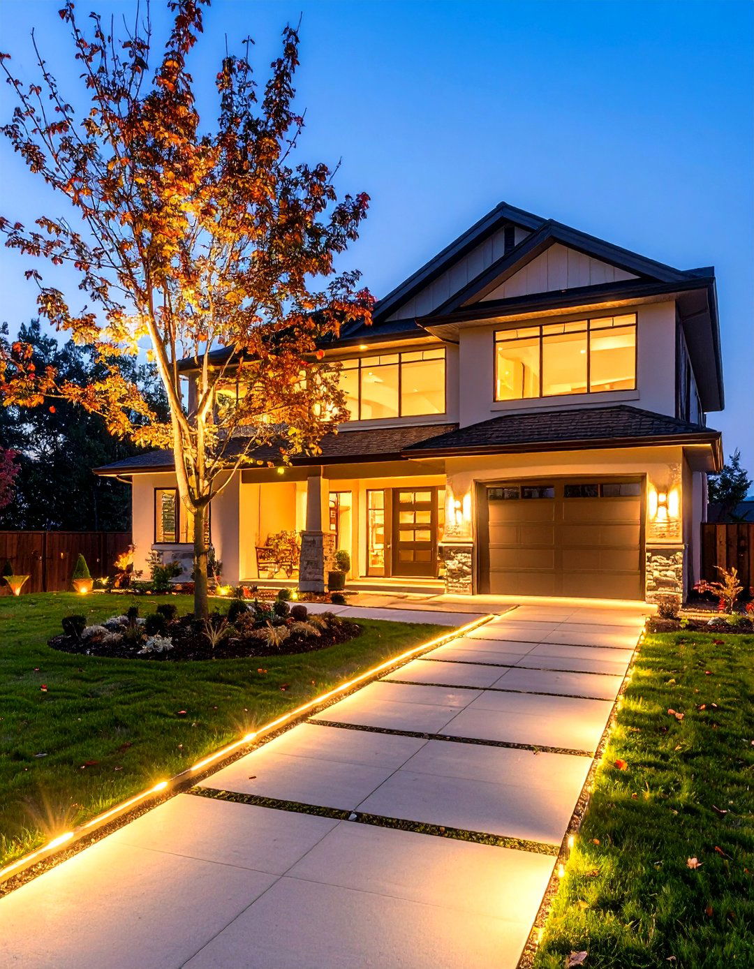 The Illuminated Pathway Front Yard - 30 landscaping ideas for small front yards