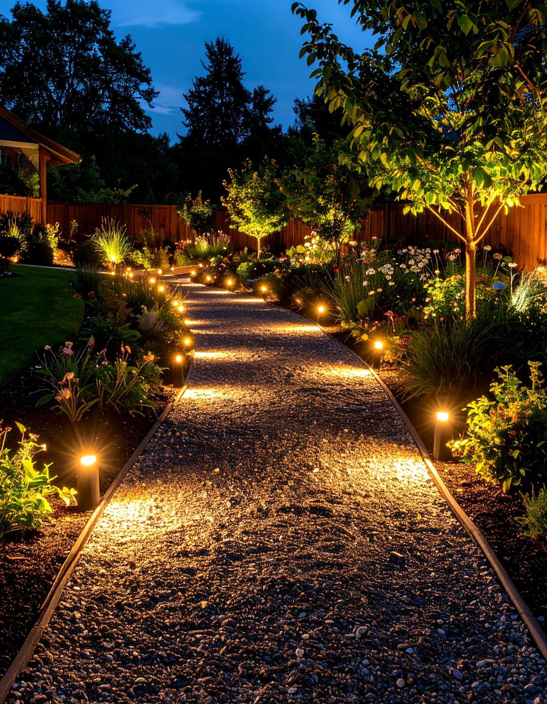 The Illuminated Pathway Garden - 30 gravel garden ideas