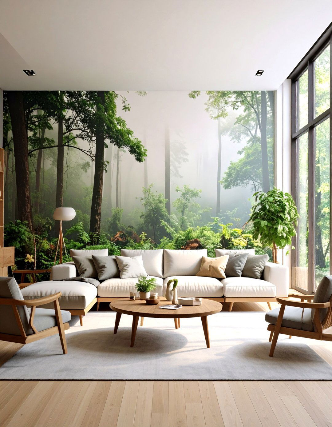 The Immersive Wall Mural - 30 living room art ideas