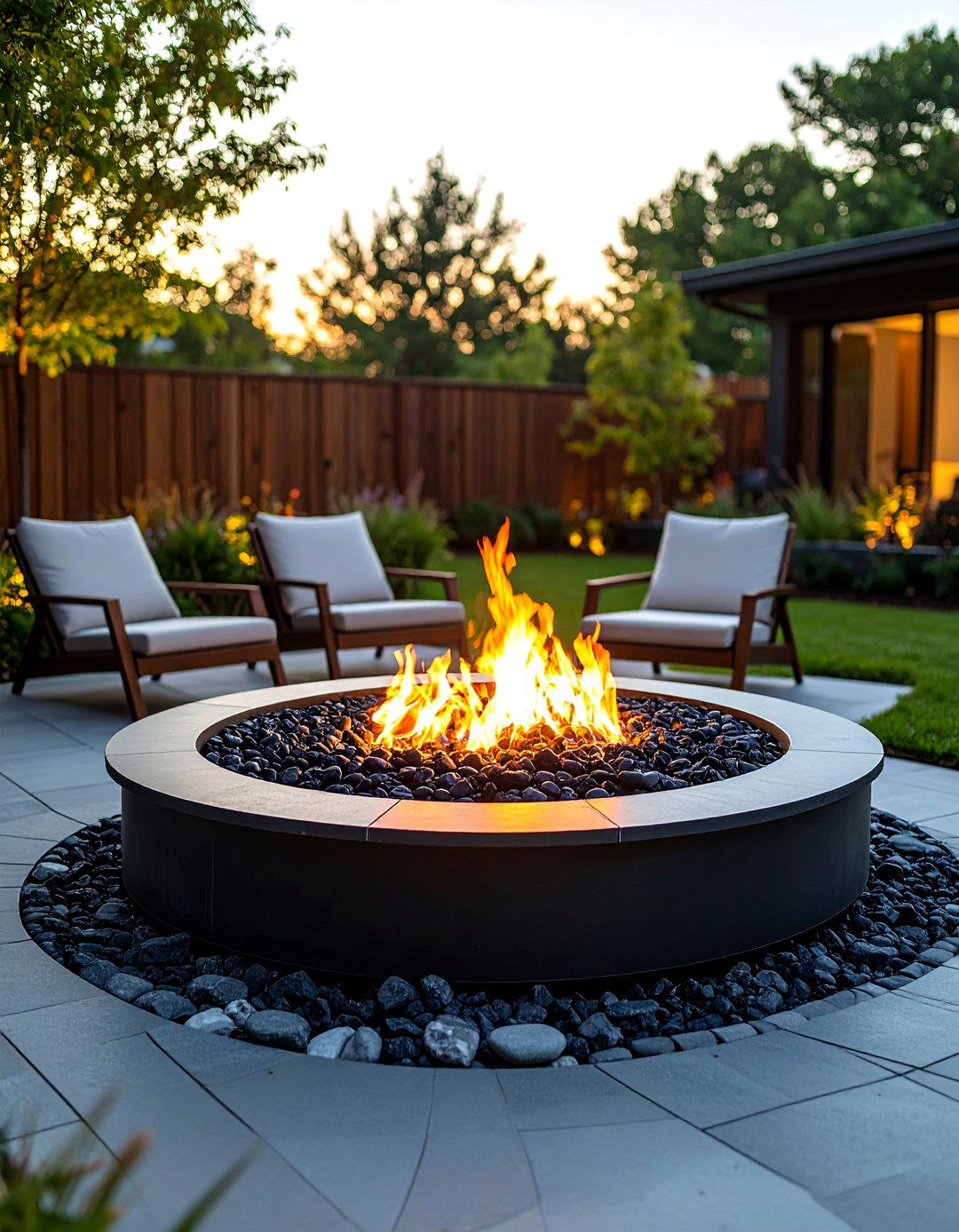 The In Ground Firepit - 30 backyard firepit ideas