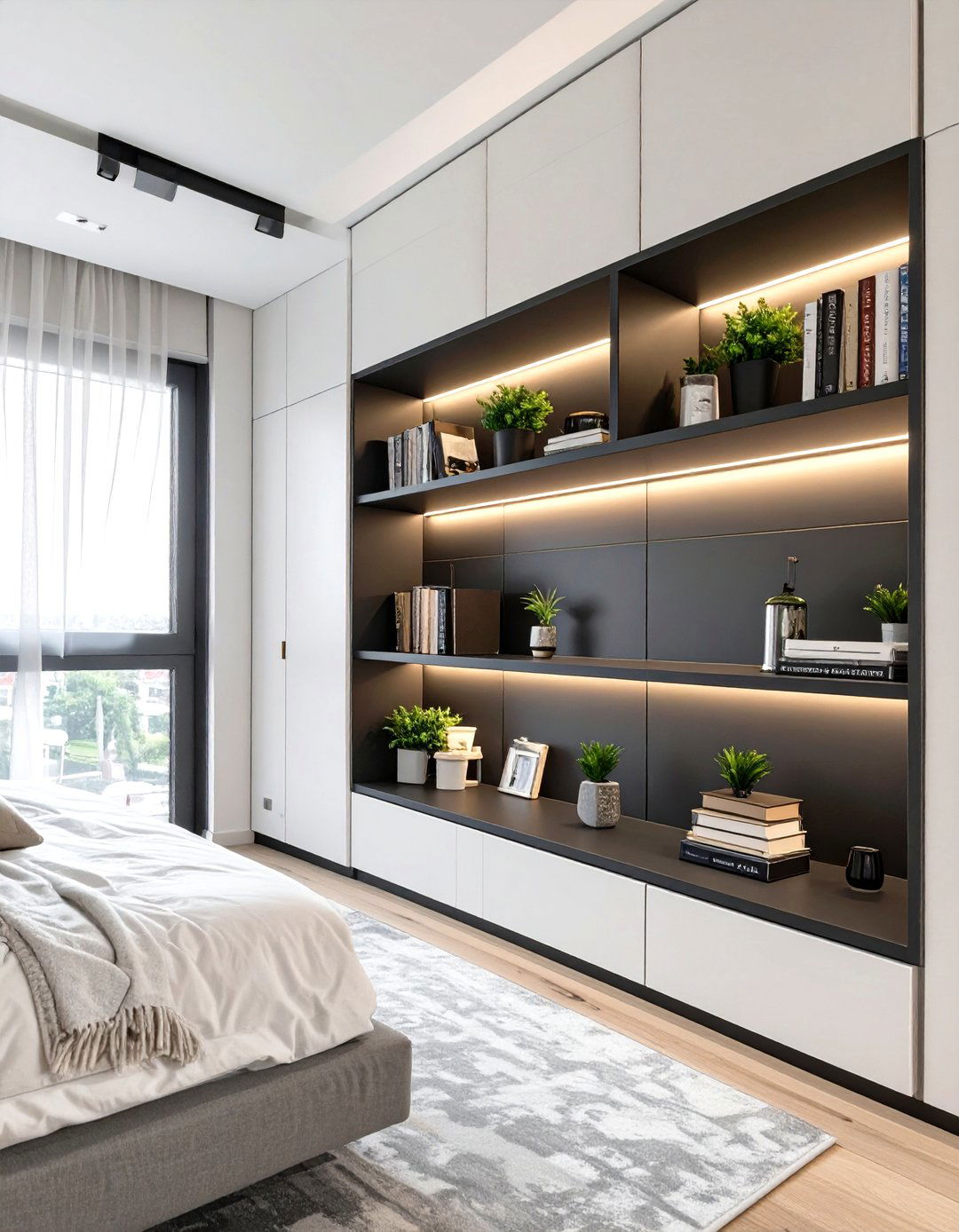 The In Wall Niche Bedroom Bookshelves - 30 bedroom bookshelf ideas
