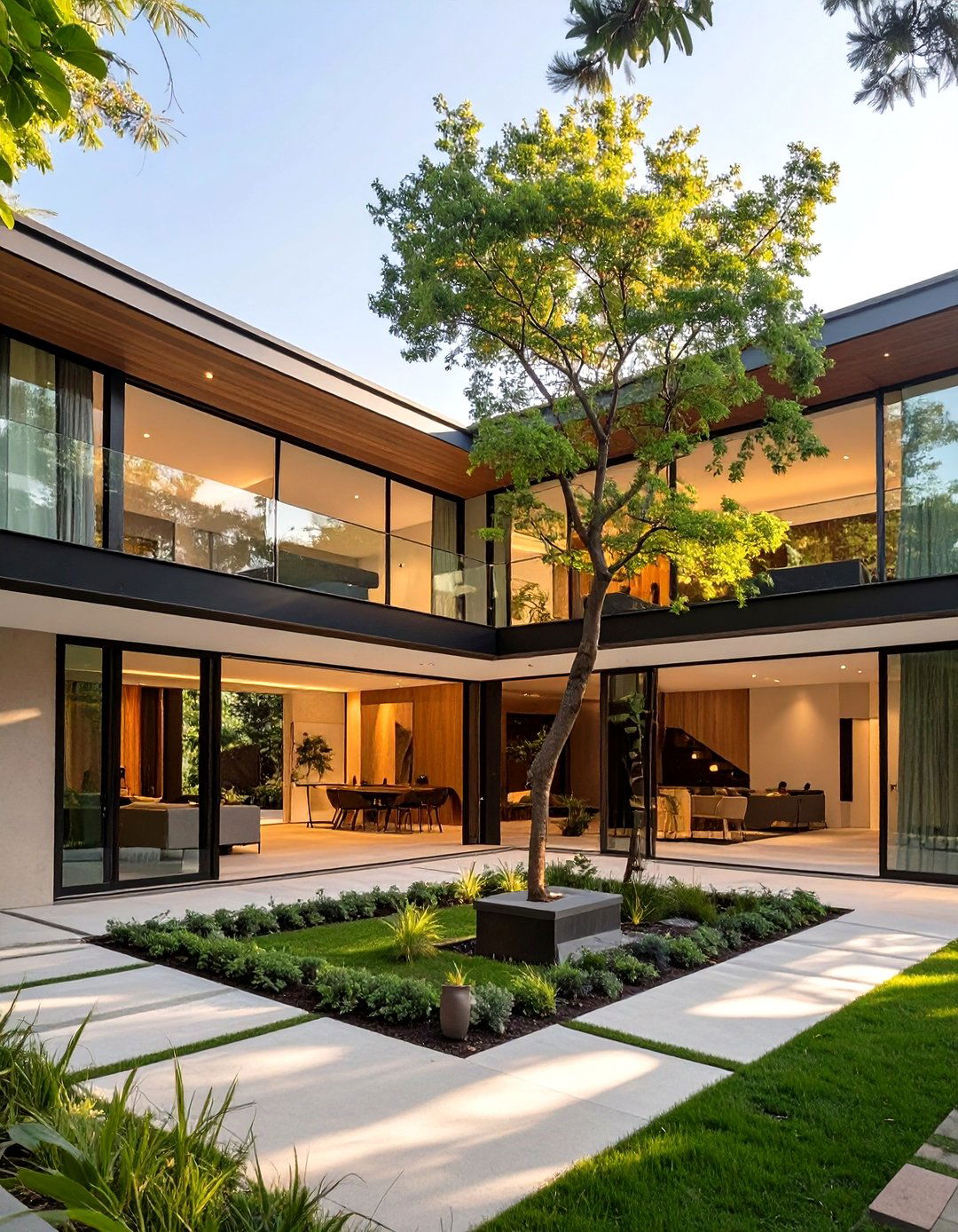 The Indoor Outdoor Courtyard House - 30 low cost small house design ideas