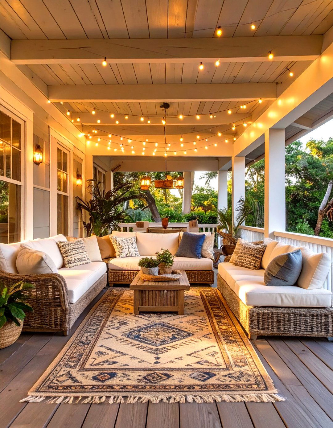 The Indoor Outdoor Living Porch - 30 beach house interior design ideas