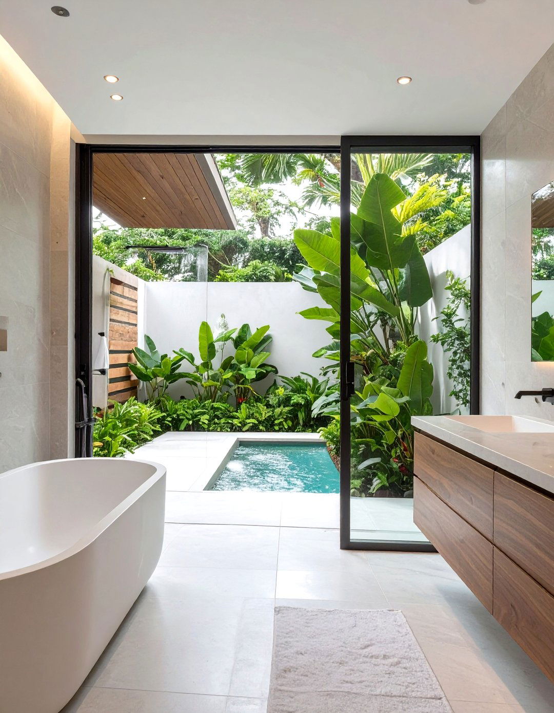 The Indoor Outdoor Master Bathroom - 30 luxury modern luxury master bathroom ideas