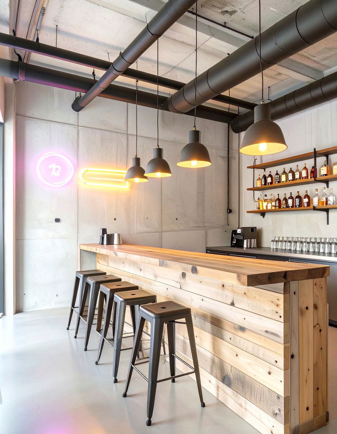 The Industrial Basement Bar and Lounge - 30 industrial interior design ideas