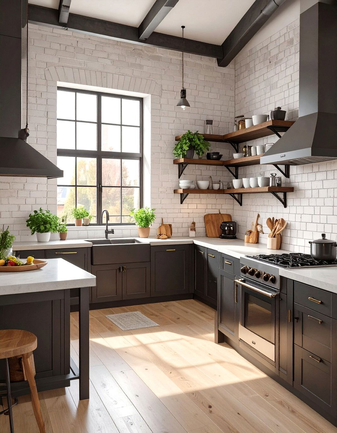 The Industrial Black and White Kitchen - 30 black and white kitchen ideas