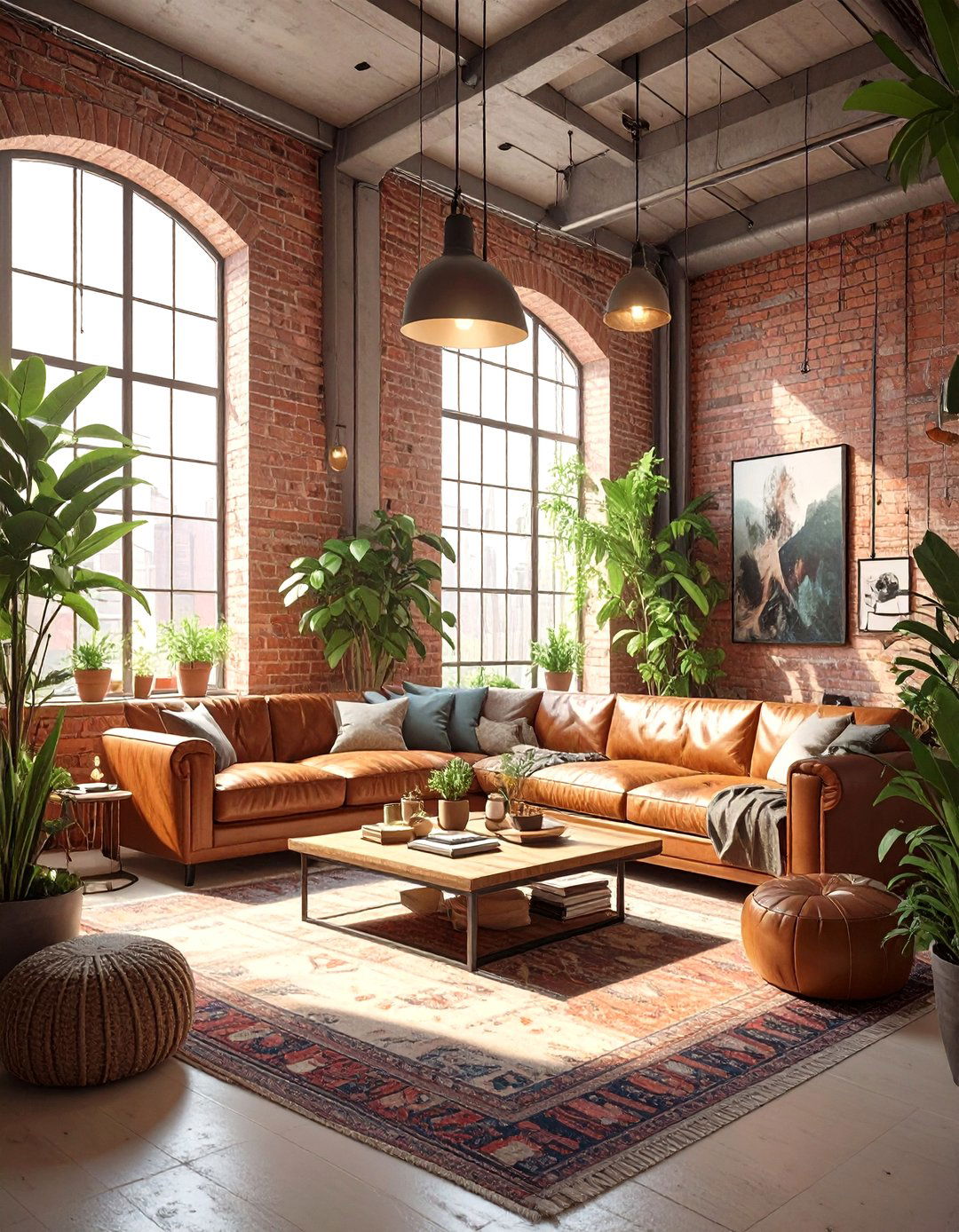 The Industrial Boho Loft Living Room - 30 modern boho living room ideas