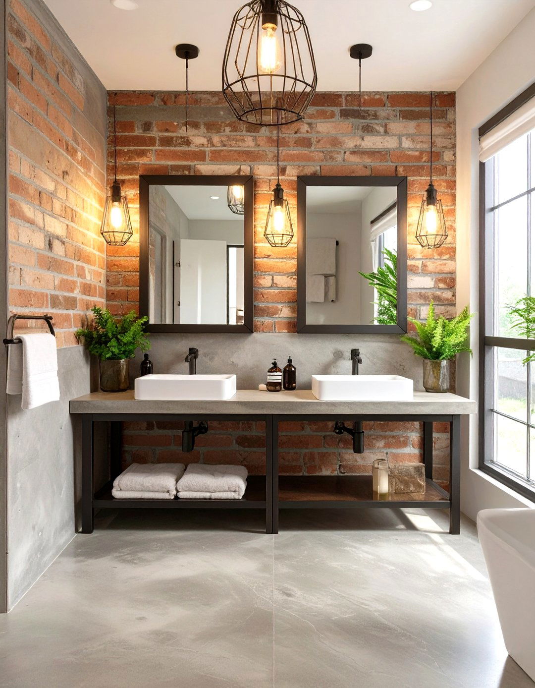 The Industrial Chic Bathroom - 30 jack and jill bathroom ideas