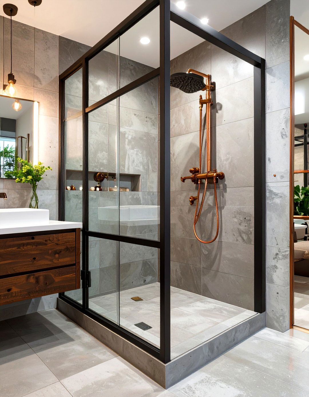The Industrial Chic Bathroom Shower - 30 bathroom shower remodel ideas