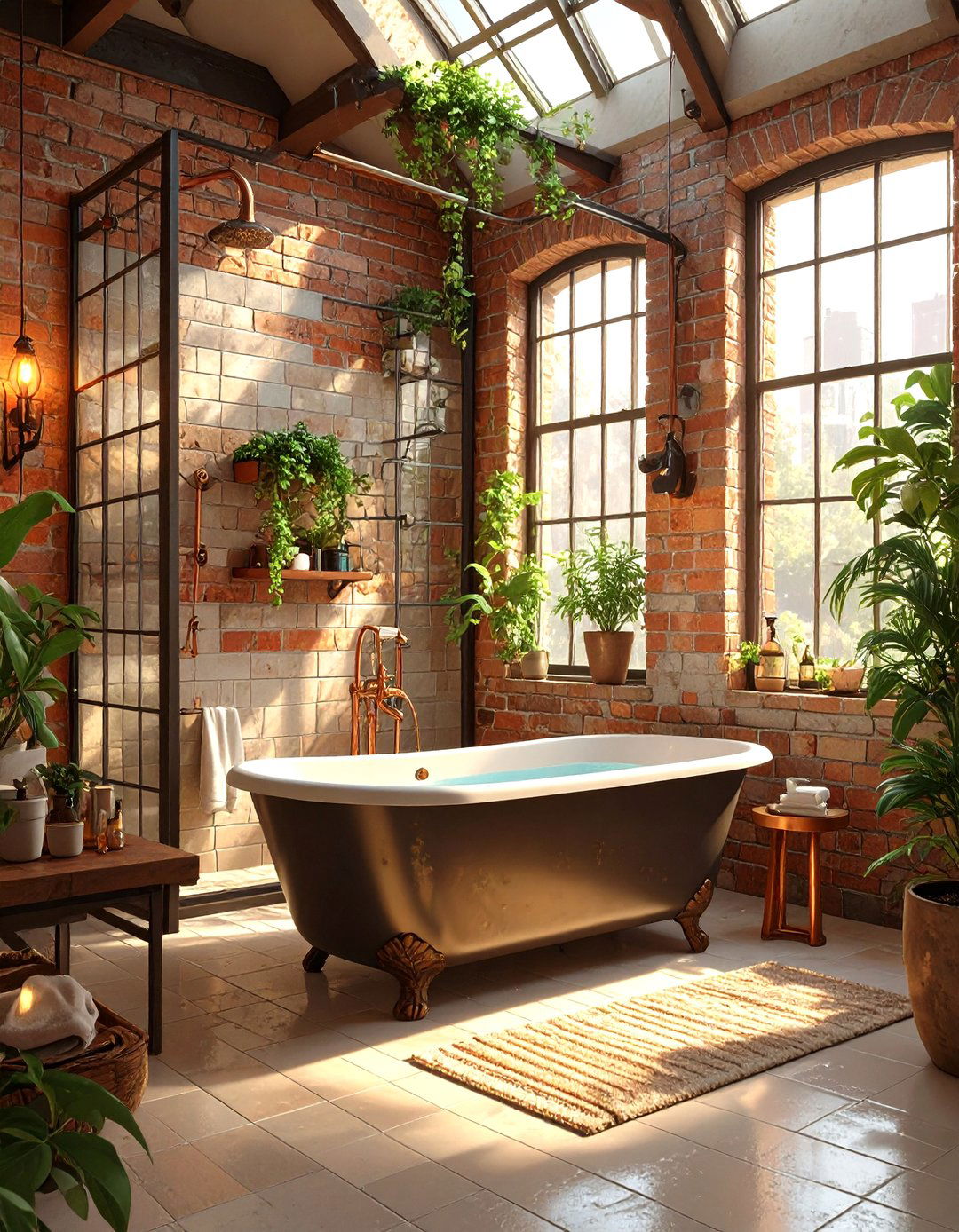 The Industrial Chic Bathtub Shower Combo - 30 bathtub shower combo ideas