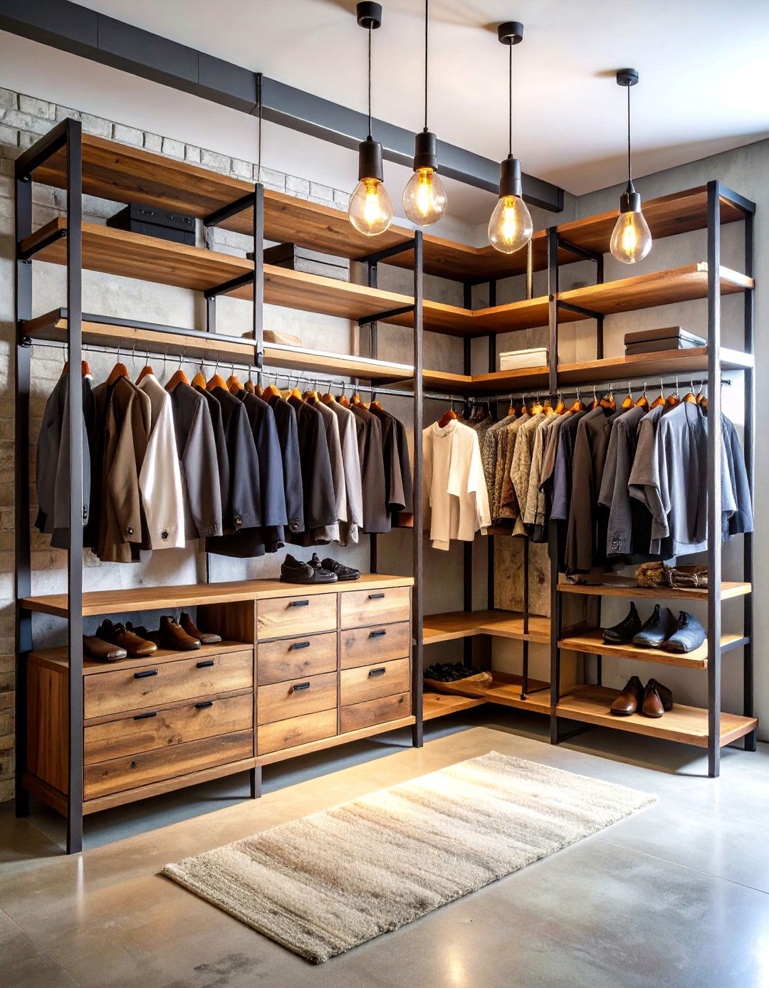 The Industrial Chic Closet - 30 design closet ideas