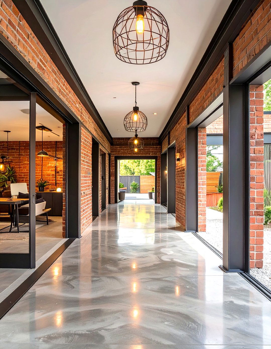 The Industrial Chic Corridor - 30 enclosed breezeway ideas from garage to house