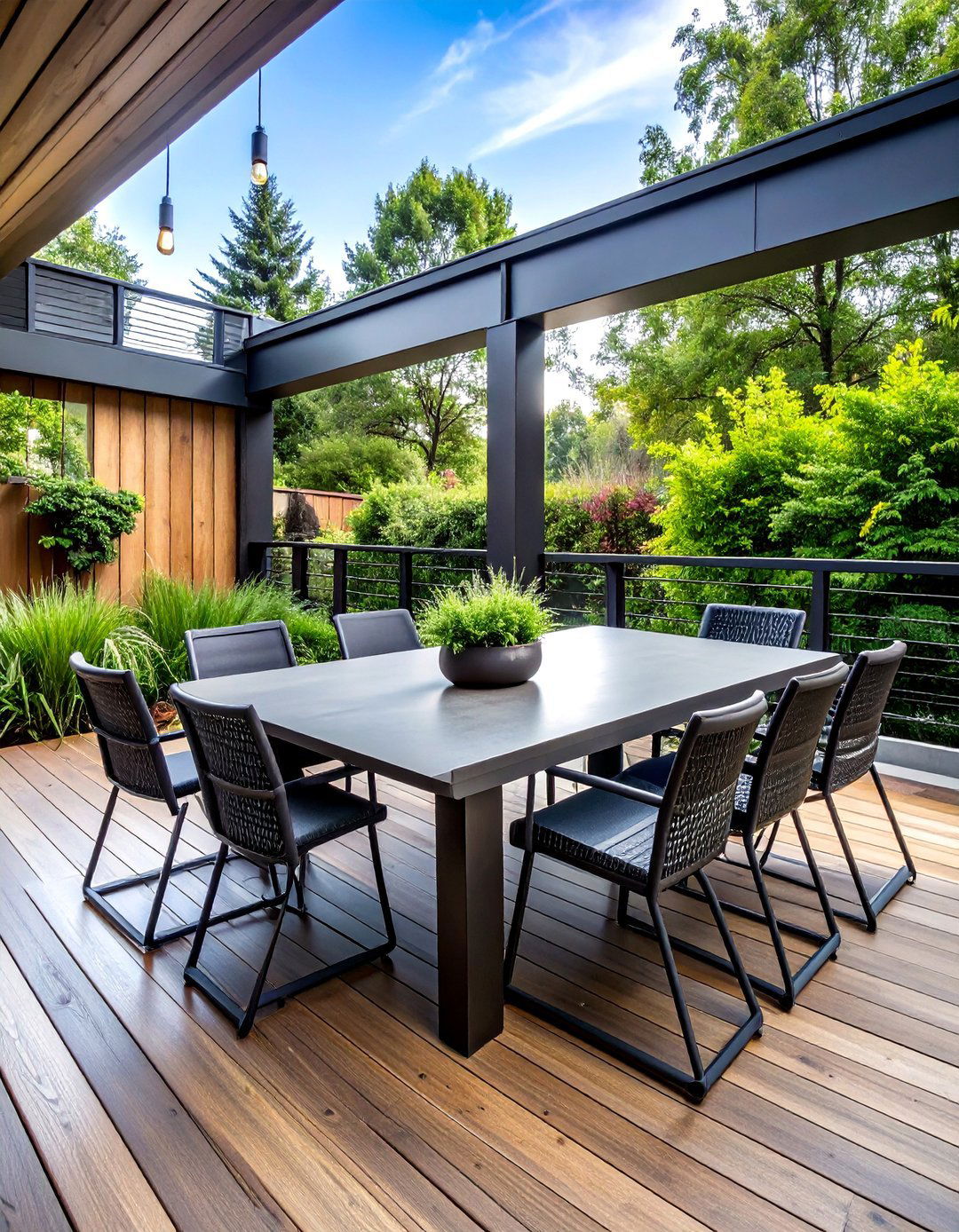 The Industrial Chic Deck - 30 backyard deck designs