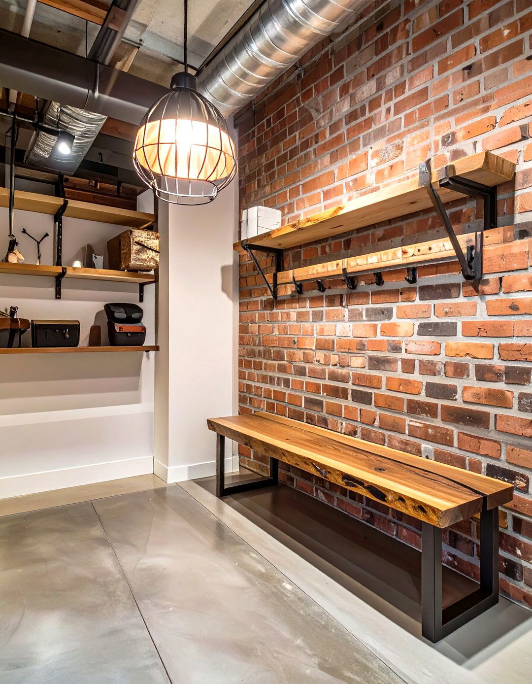 The Industrial Chic Garage Mudroom - 30 garage mudroom ideas