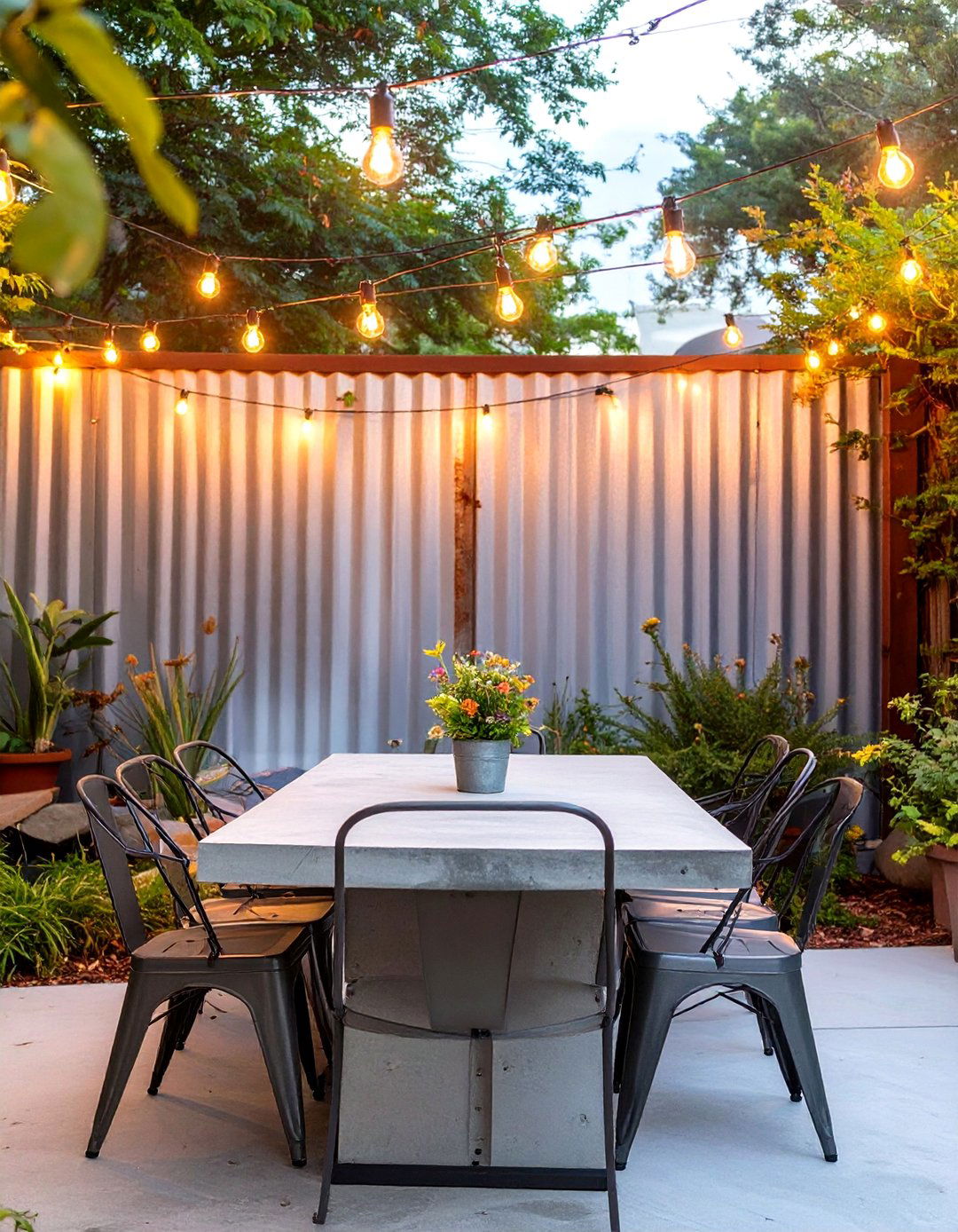 The Industrial Chic Gathering Spot - 30 backyard seating ideas