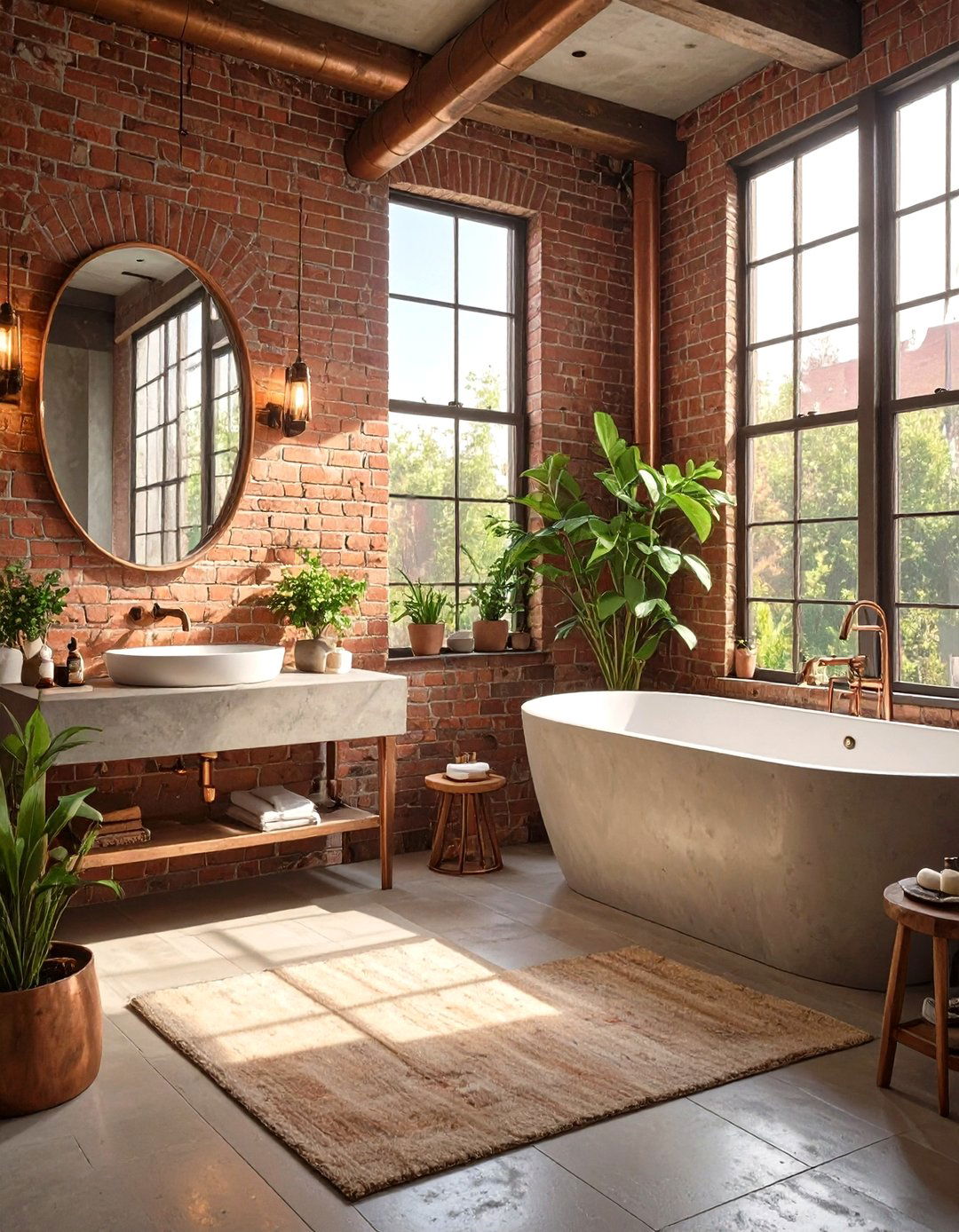 The Industrial Chic Master Bathroom - 30 luxury master bathroom ideas