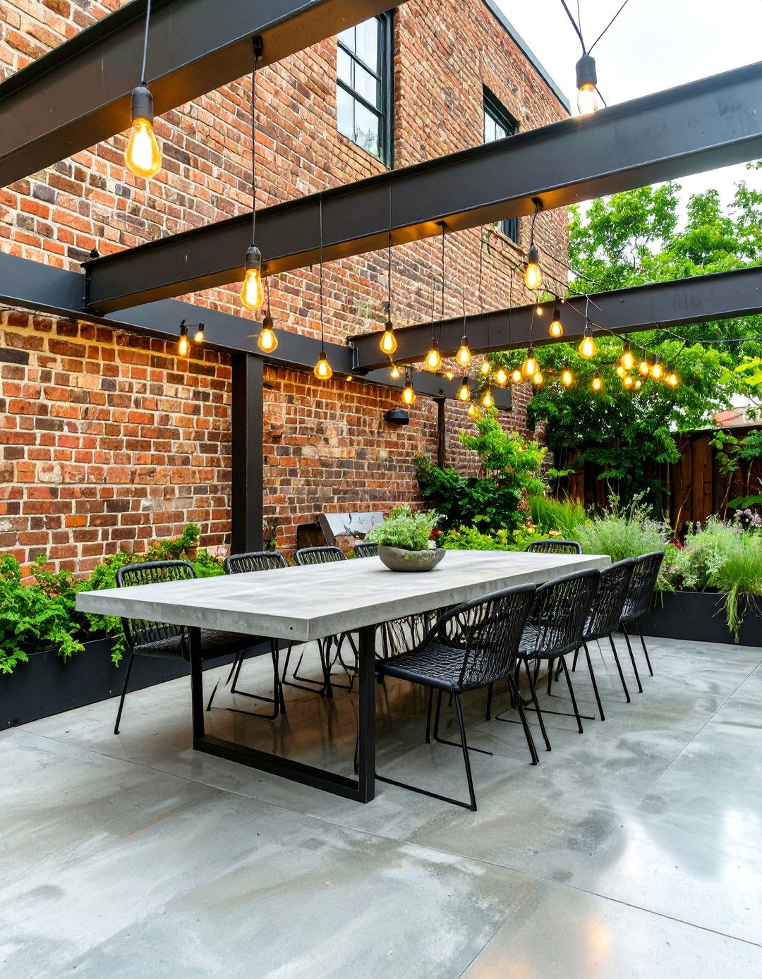 The Industrial Chic Patio - 30 ai outdoor entertaining space ideas