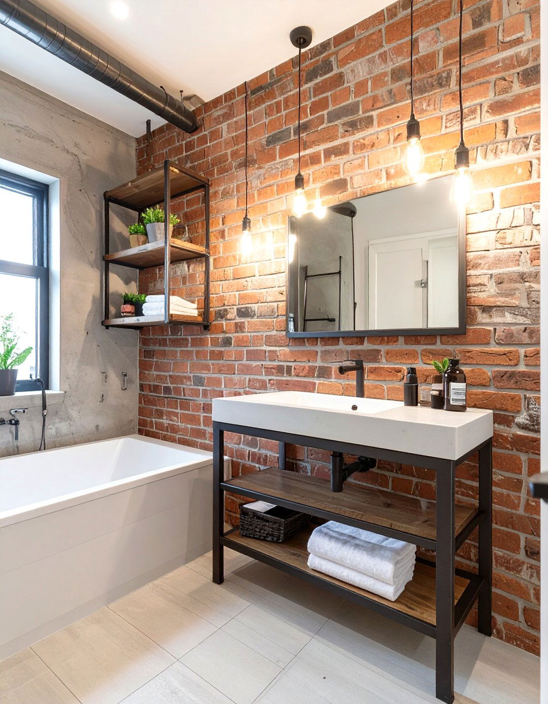 The Industrial Chic Small Bathroom - 30 budget small bathroom ideas