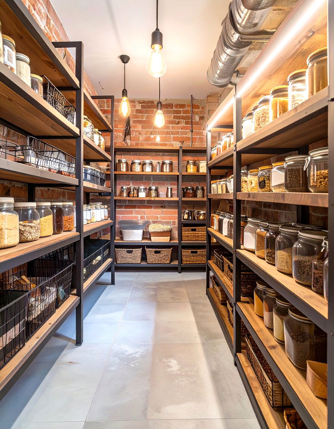 The Industrial Chic Walk In Pantry - 30 custom pantry ideas