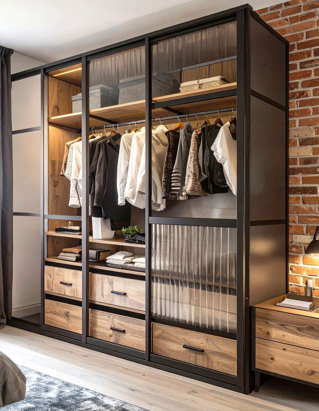 The Industrial Chic Wardrobe - 30 built in wardrobe ideas