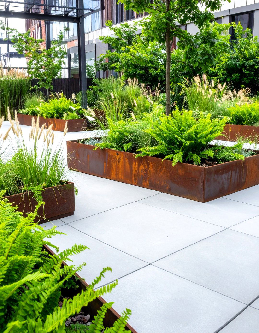 The Industrial Concrete Garden - 30 modern garden ideas
