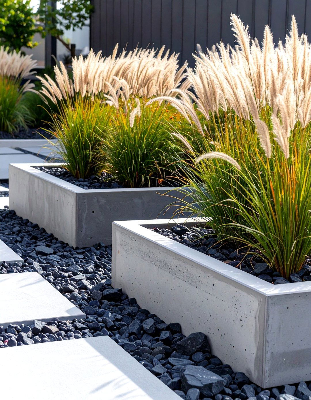 The Industrial Concrete and Rock Garden - 30 modern rock garden ideas
