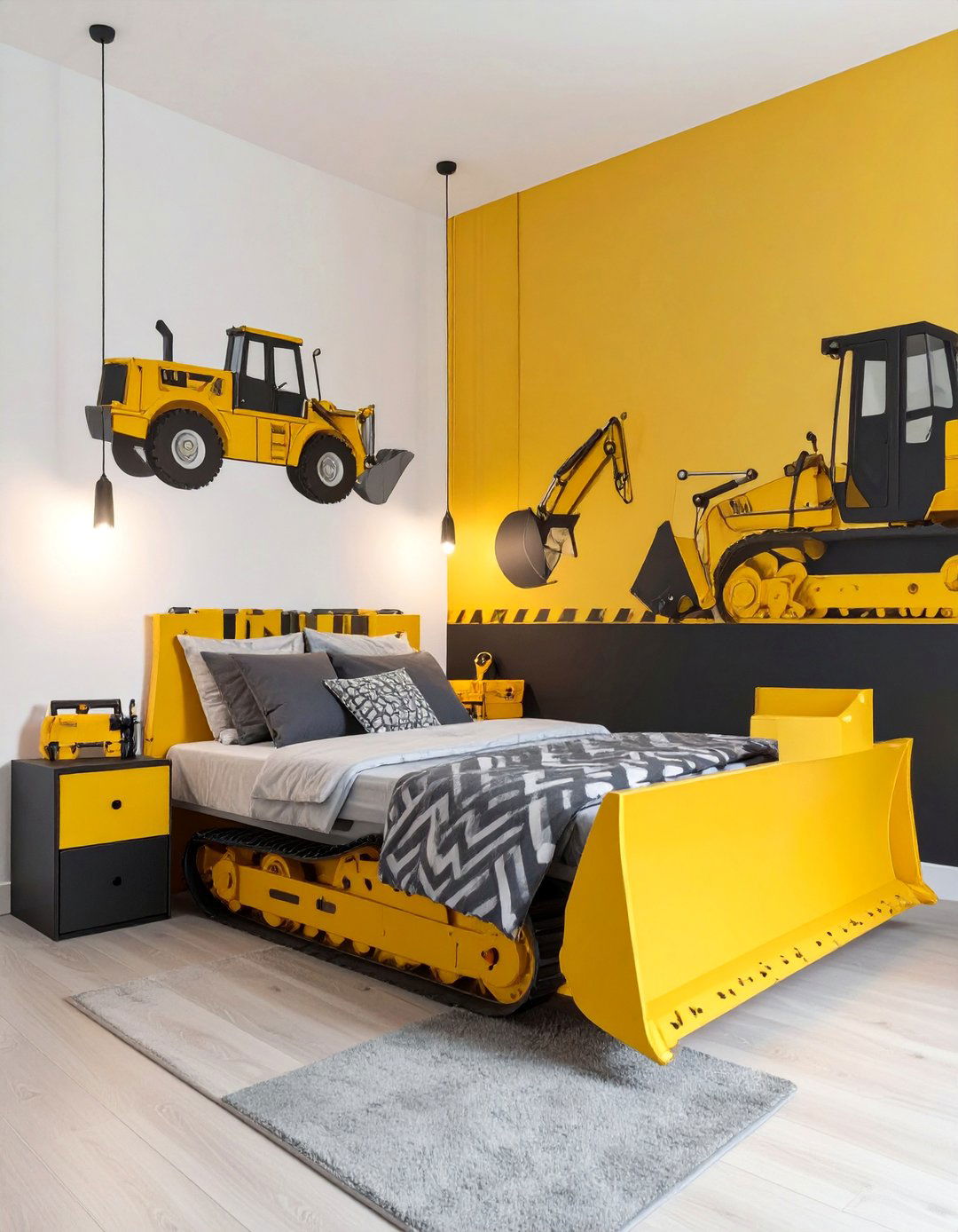 The Industrial Construction Zone Bedroom - 30 awesome boy bedroom ideas