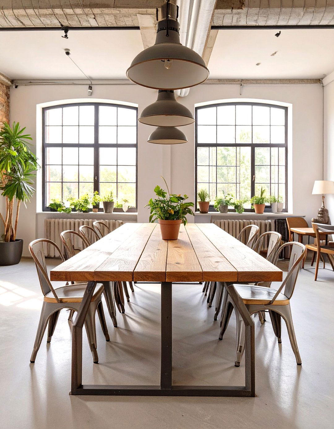 The Industrial Dining Room with Mismatched Seating - 30 industrial interior design ideas