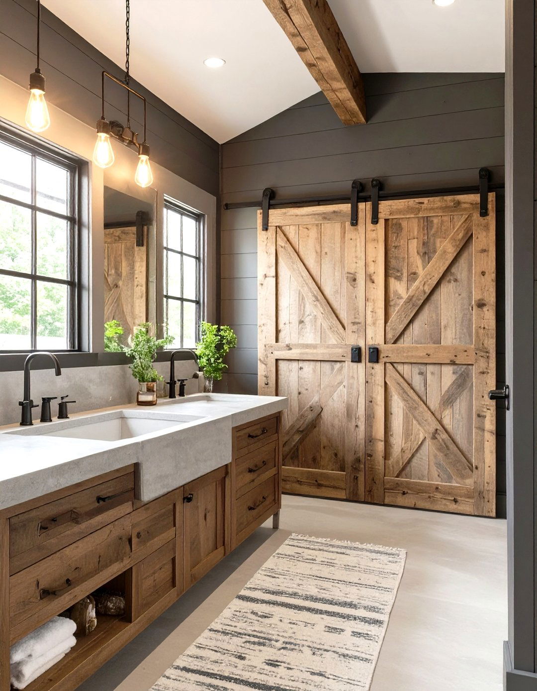 The Industrial Farmhouse Bathroom Fusion - 30 industrial bathroom ideas