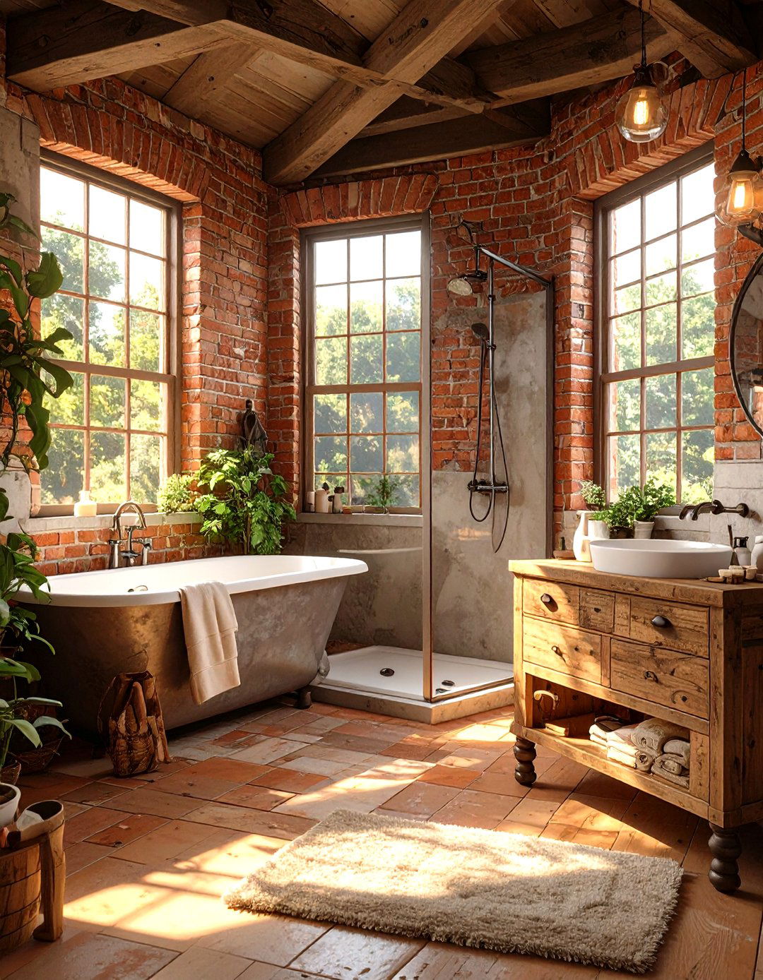 The Industrial Farmhouse Fusion Bathroom - 30 farmhouse rustic bathroom ideas