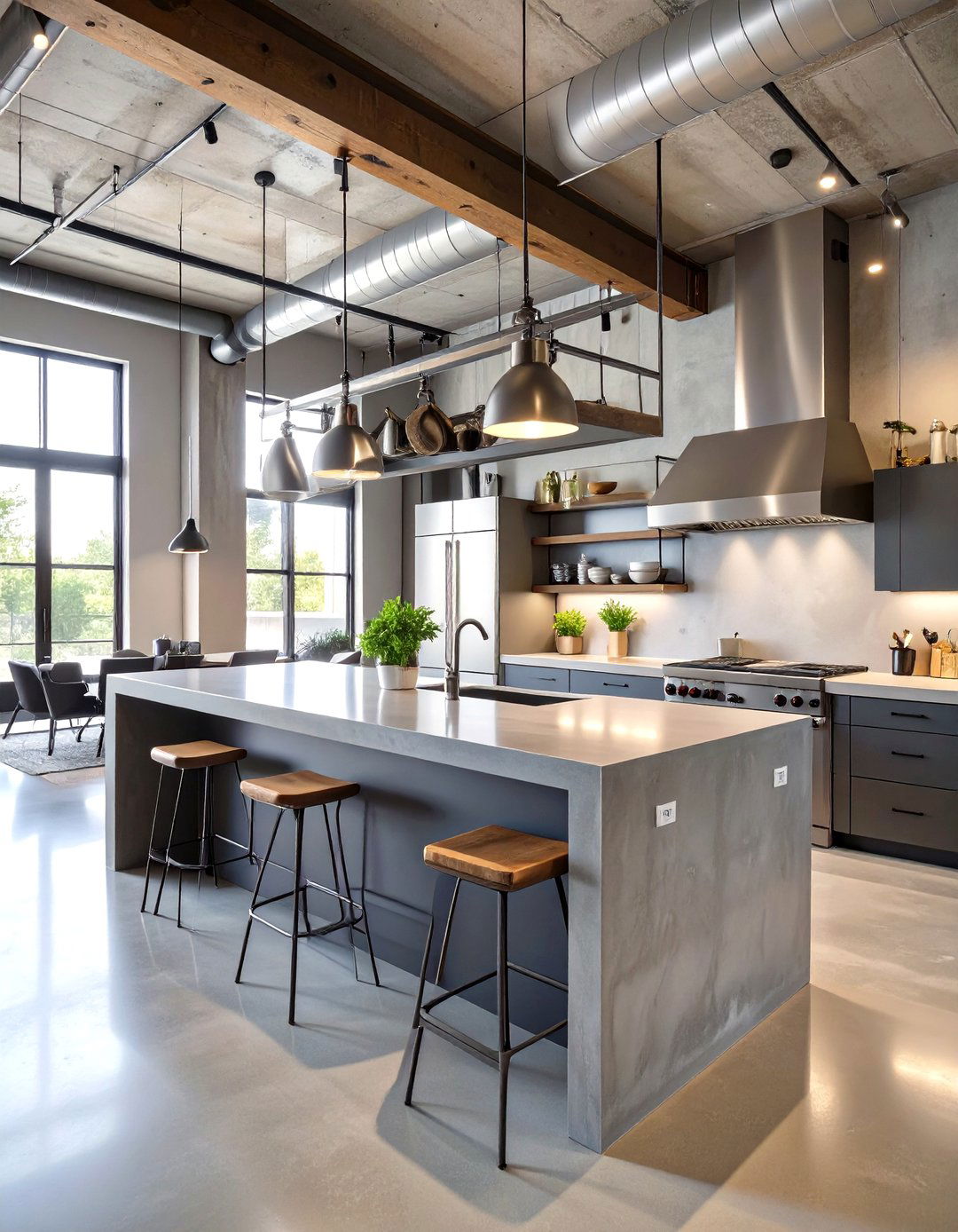 The Industrial Kitchen as the Centerpiece - 30 industrial house design ideas