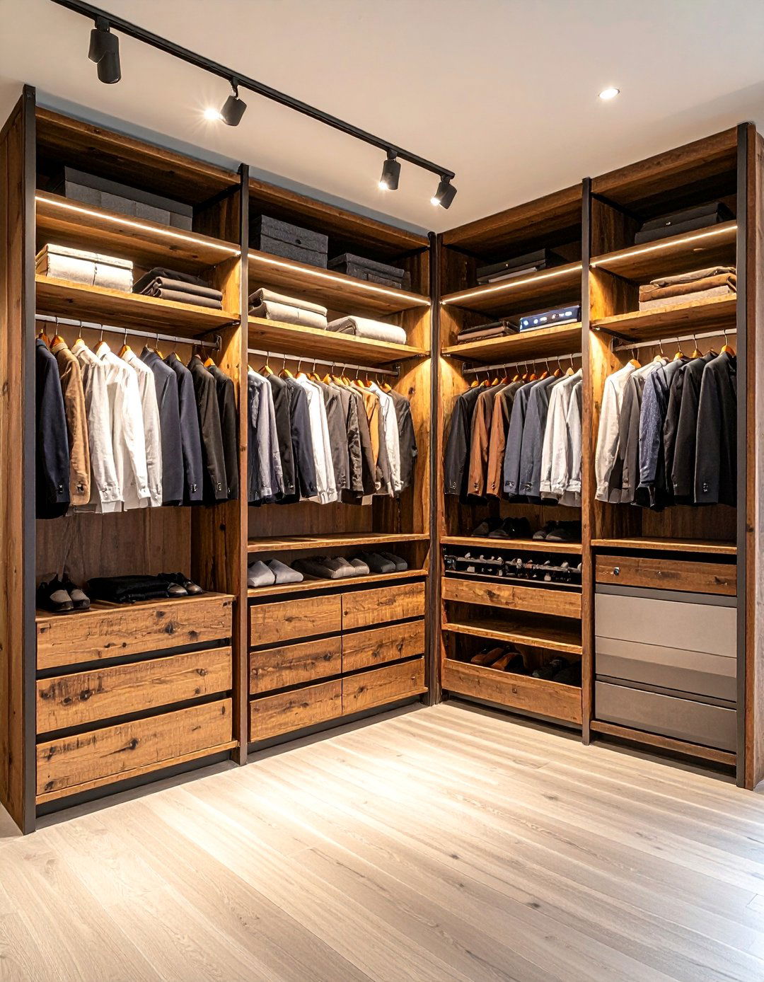 The Industrial Loft Automated Wardrobe - 30 ai closet organization ideas