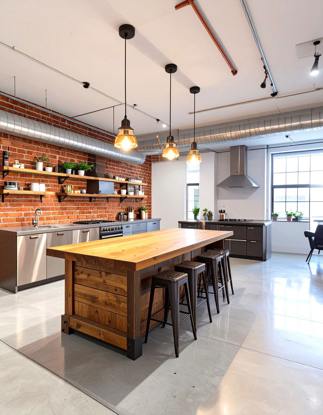 The Industrial Loft Basement Kitchen - 30 basement kitchen ideas