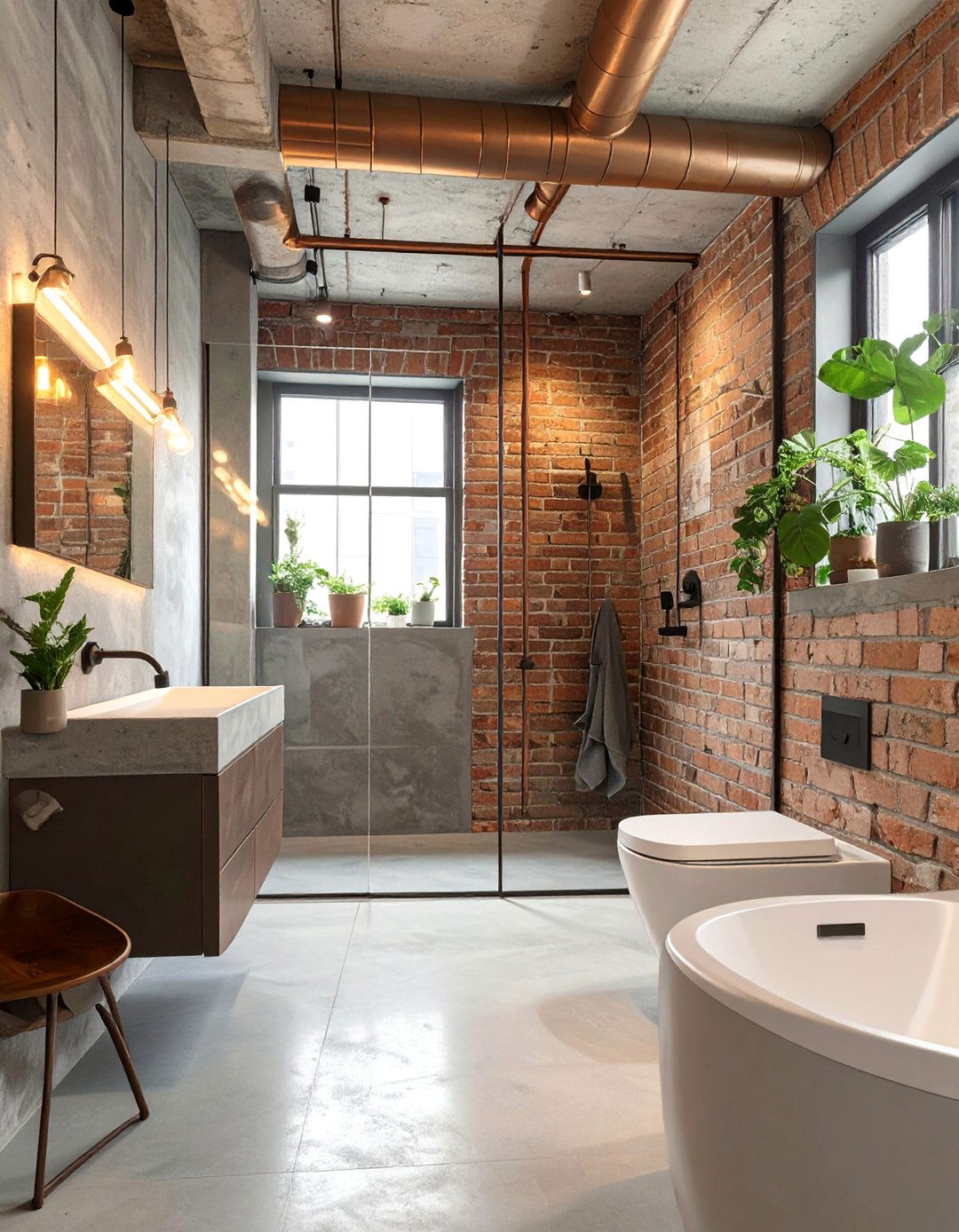 The Industrial Loft Bathroom - 30 bathroom decoration ideas