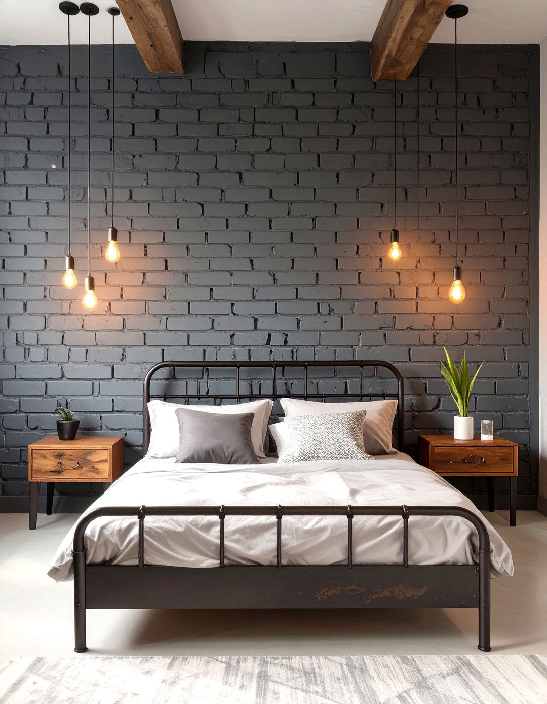 The Industrial Loft Bedroom - 30 cozy moody bedroom ideas