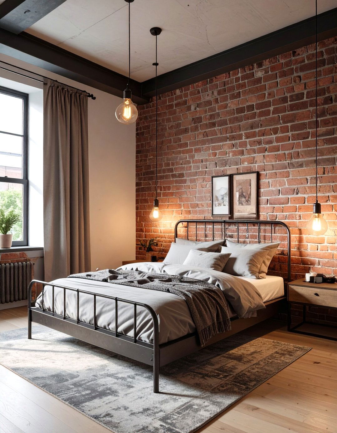The Industrial Loft Bedroom - 30 cozy modern small bedroom ideas