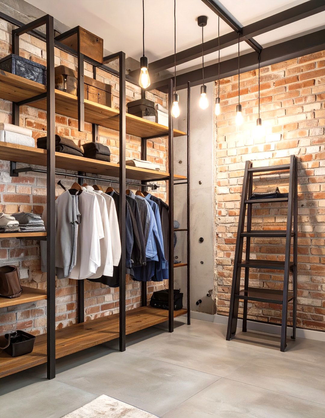 The Industrial Loft Closet - 30 design closet online ideas