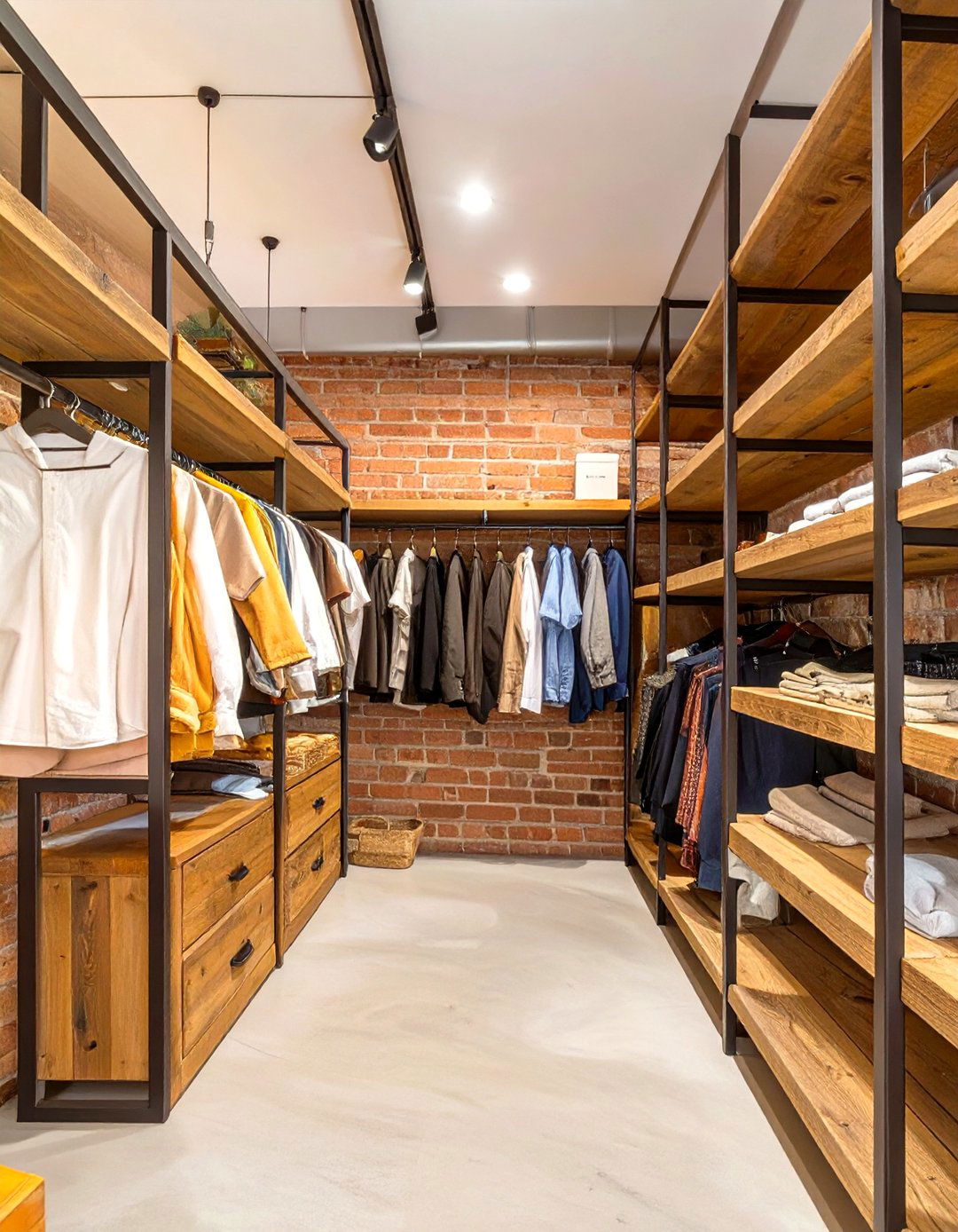 The Industrial Loft Closet - 30 design your own closet ideas