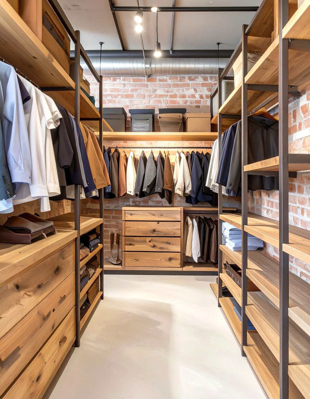The Industrial Loft Closet System - 30 master bedroom closet ideas