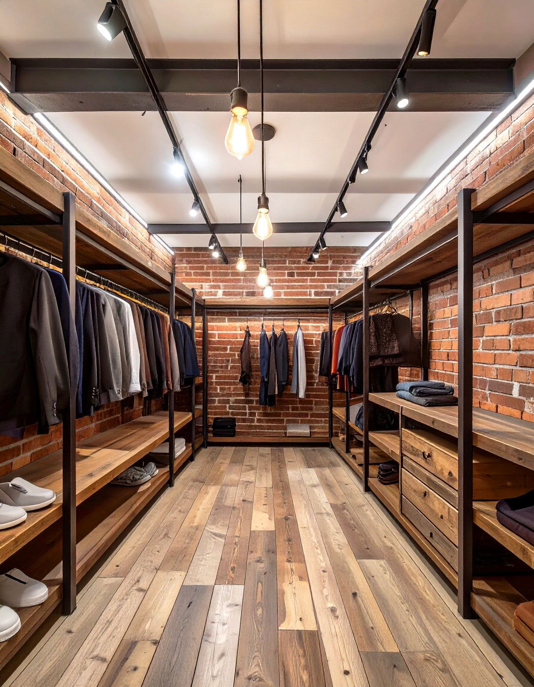 The Industrial Loft Closet Vibe - 30 closet makeover ideas