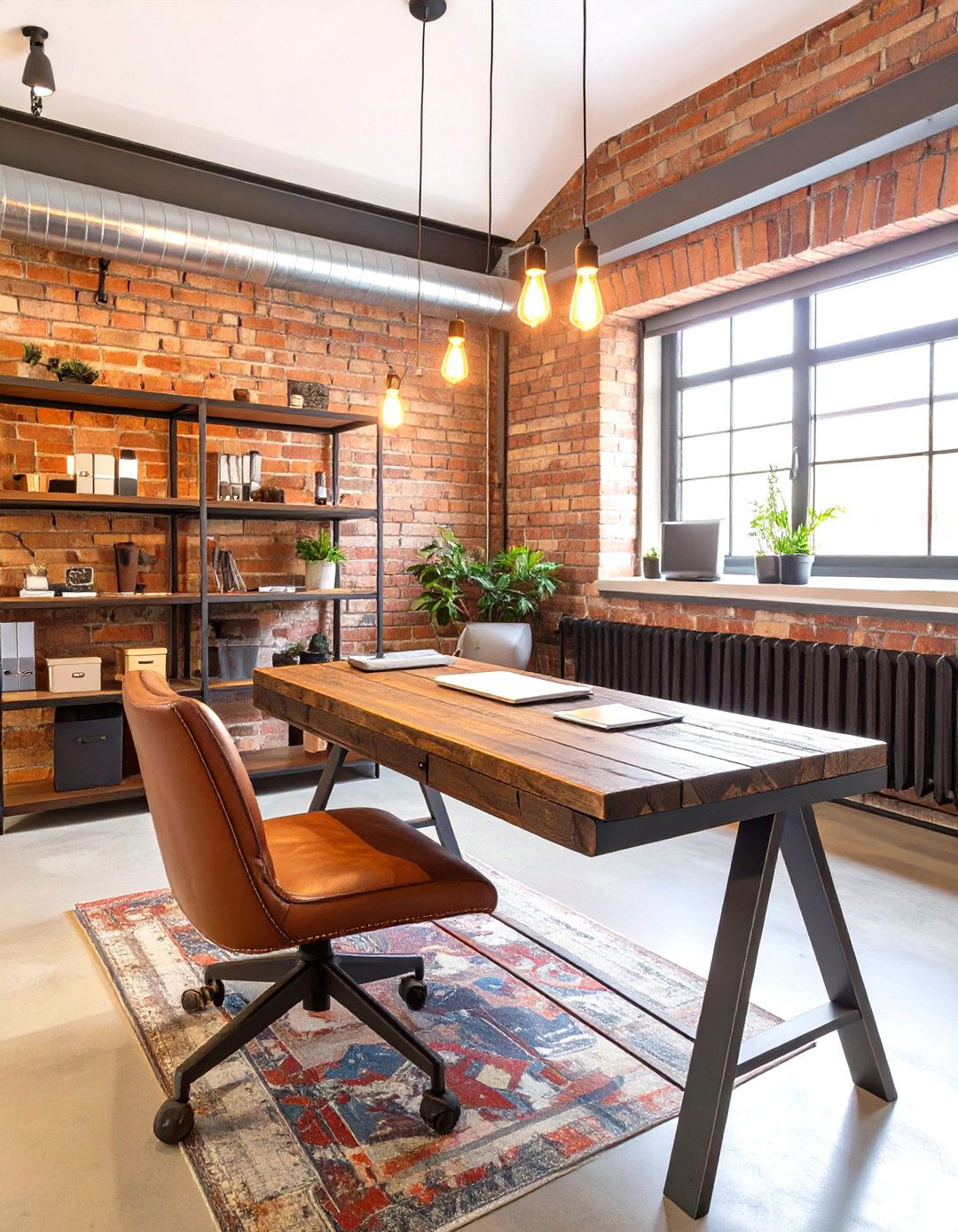 The Industrial Loft Home Office - 30 mens home office ideas