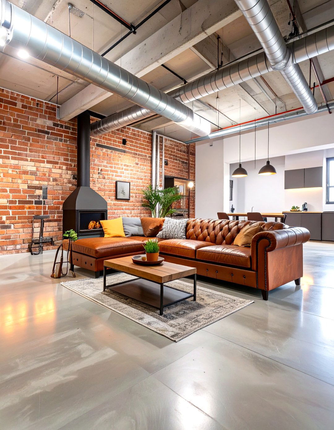 The Industrial Loft Inspired Living Area - 30 basement layout ideas
