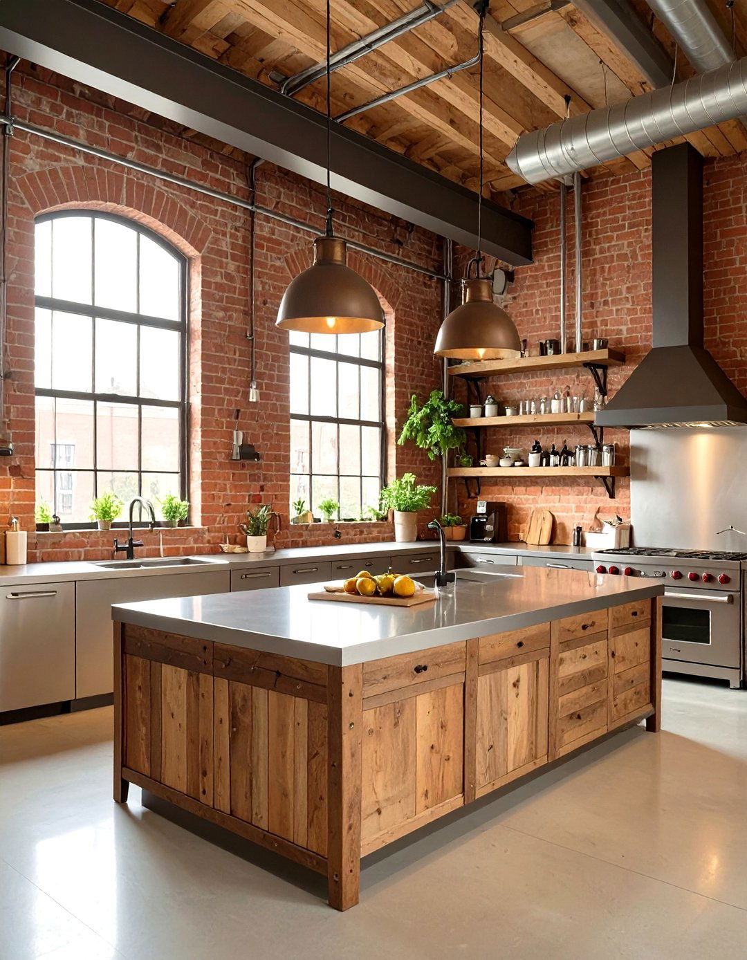 The Industrial Loft Kitchen - 30 free kitchen design ideas