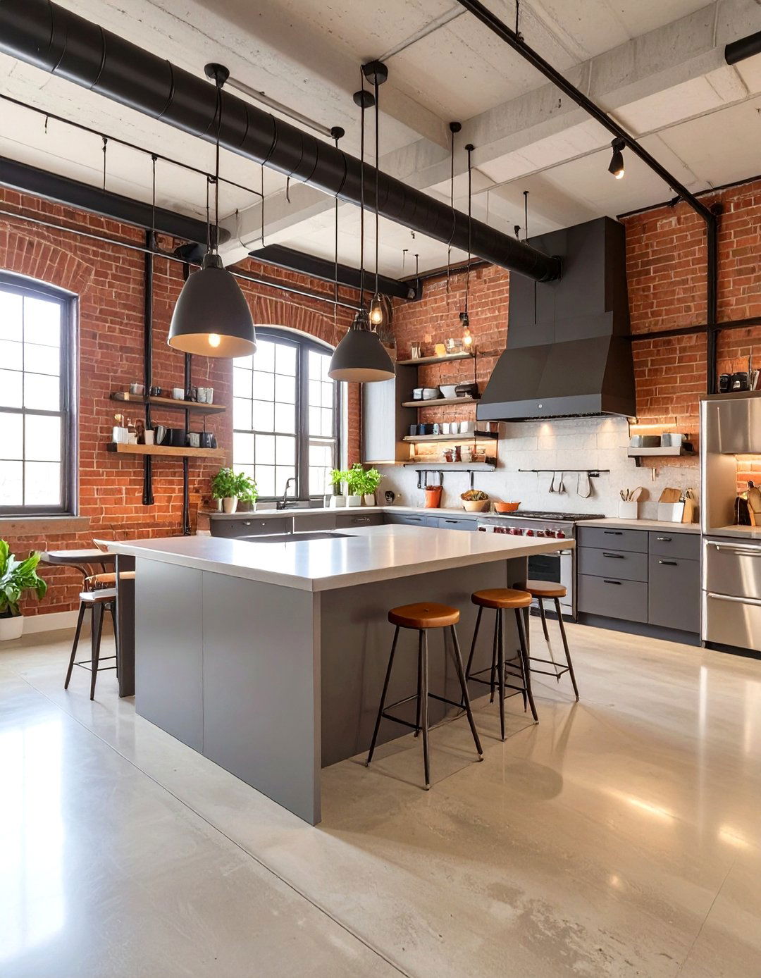 The Industrial Loft Kitchen - 30 interior design games ideas