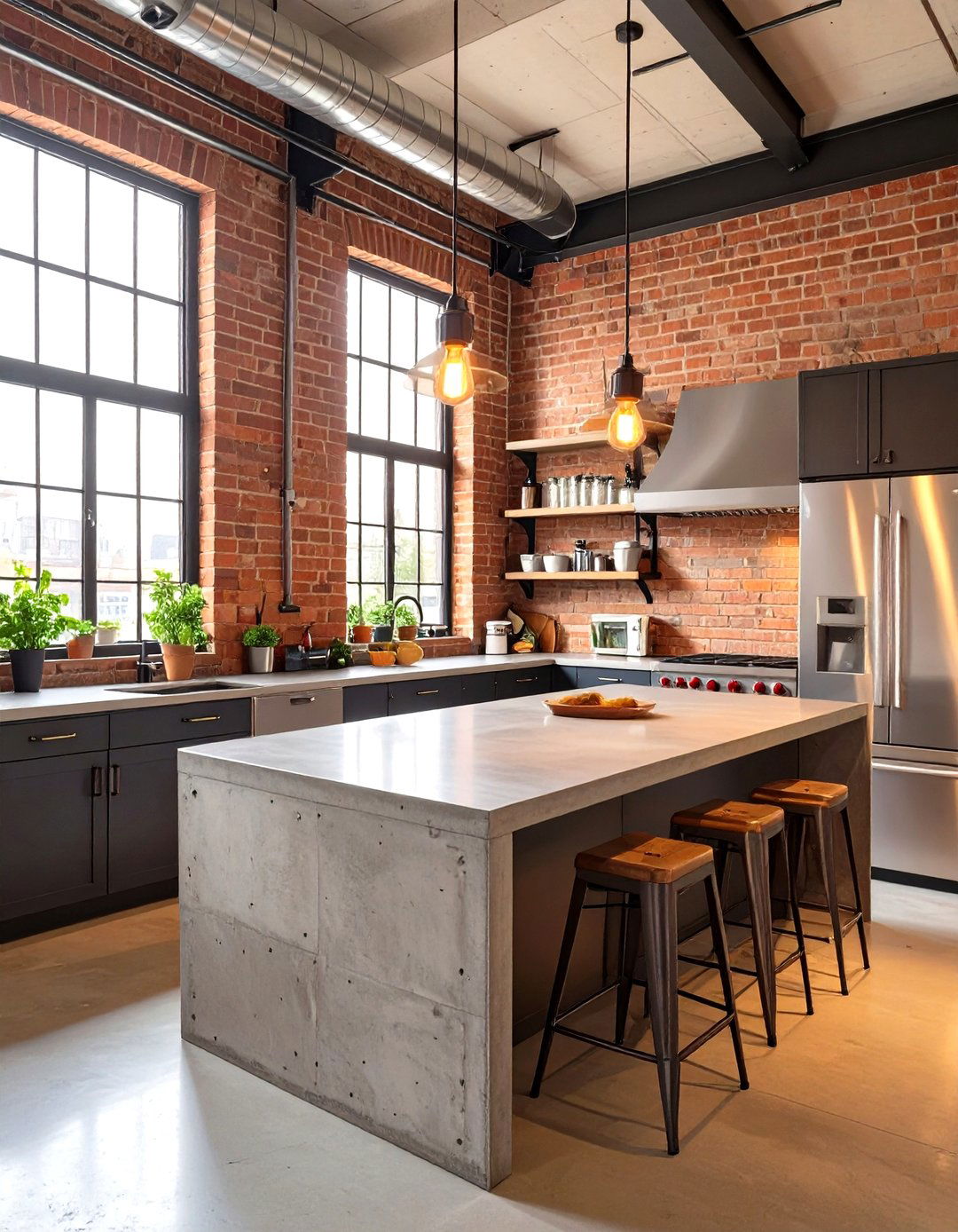 The Industrial Loft Kitchen - 30 kitchen and bath design ideas