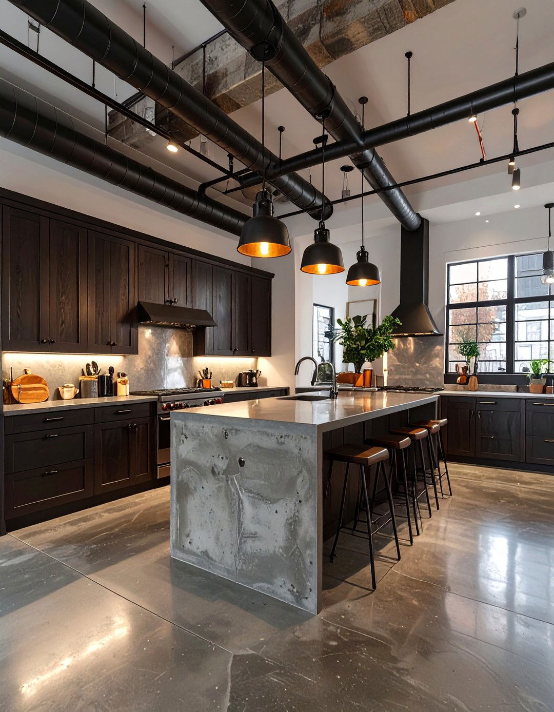 The Industrial Loft Kitchen - 30 brutalist interior design ideas