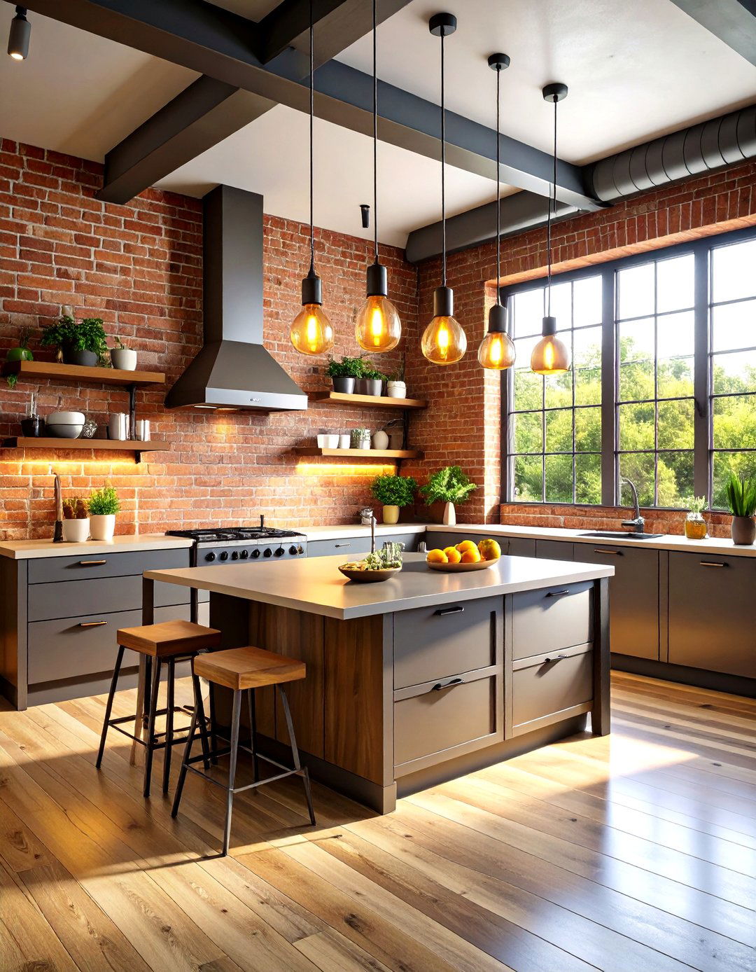 The Industrial Loft Kitchen - 30 kitchen makeover ideas
