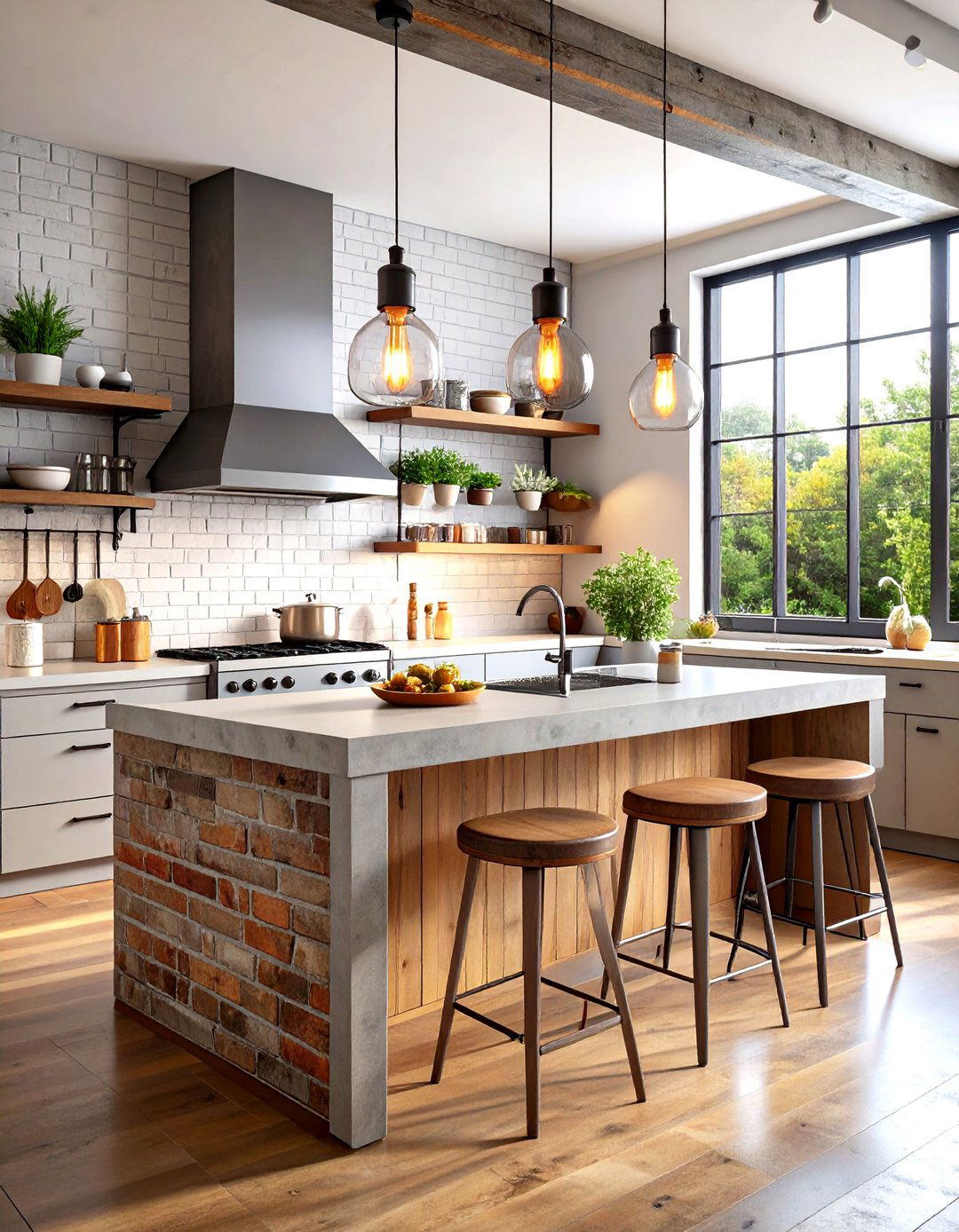 The Industrial Loft Kitchen Island - 30 kitchen island decor ideas